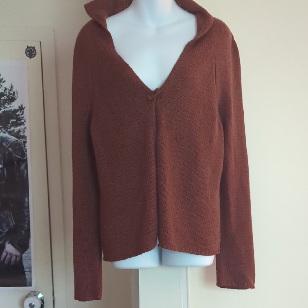 Talbots Italian Yarn Knitted Button Up Shrug